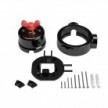 Kit interruttore/deviatore con dado a farfalla e base per Creative-Tubes in porcellana nera