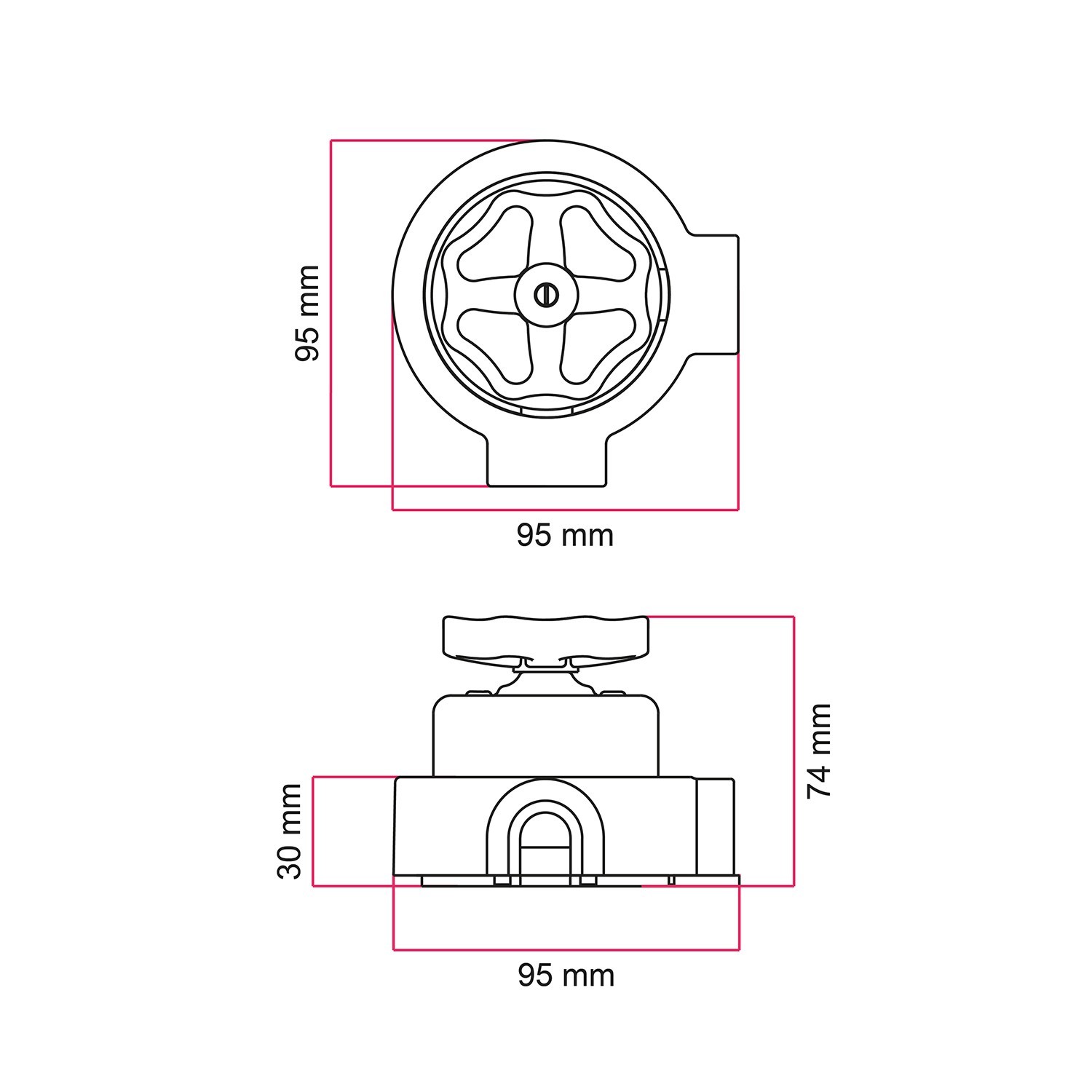 Kit interruttore/deviatore con manopola e base per Creative-Tubes in porcellana bianca