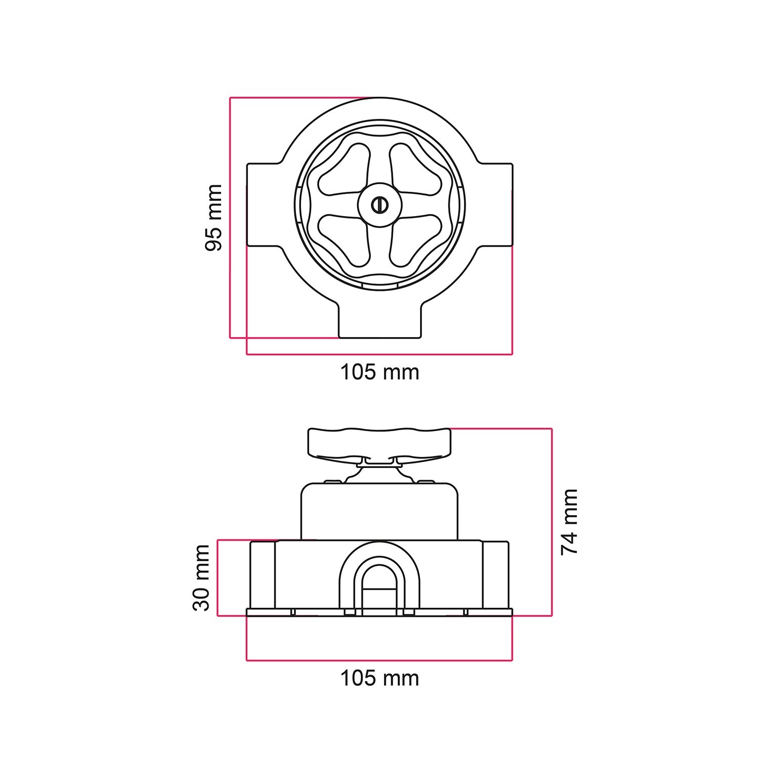 Kit interruttore/deviatore con manopola e base per Creative-Tubes in porcellana bianca