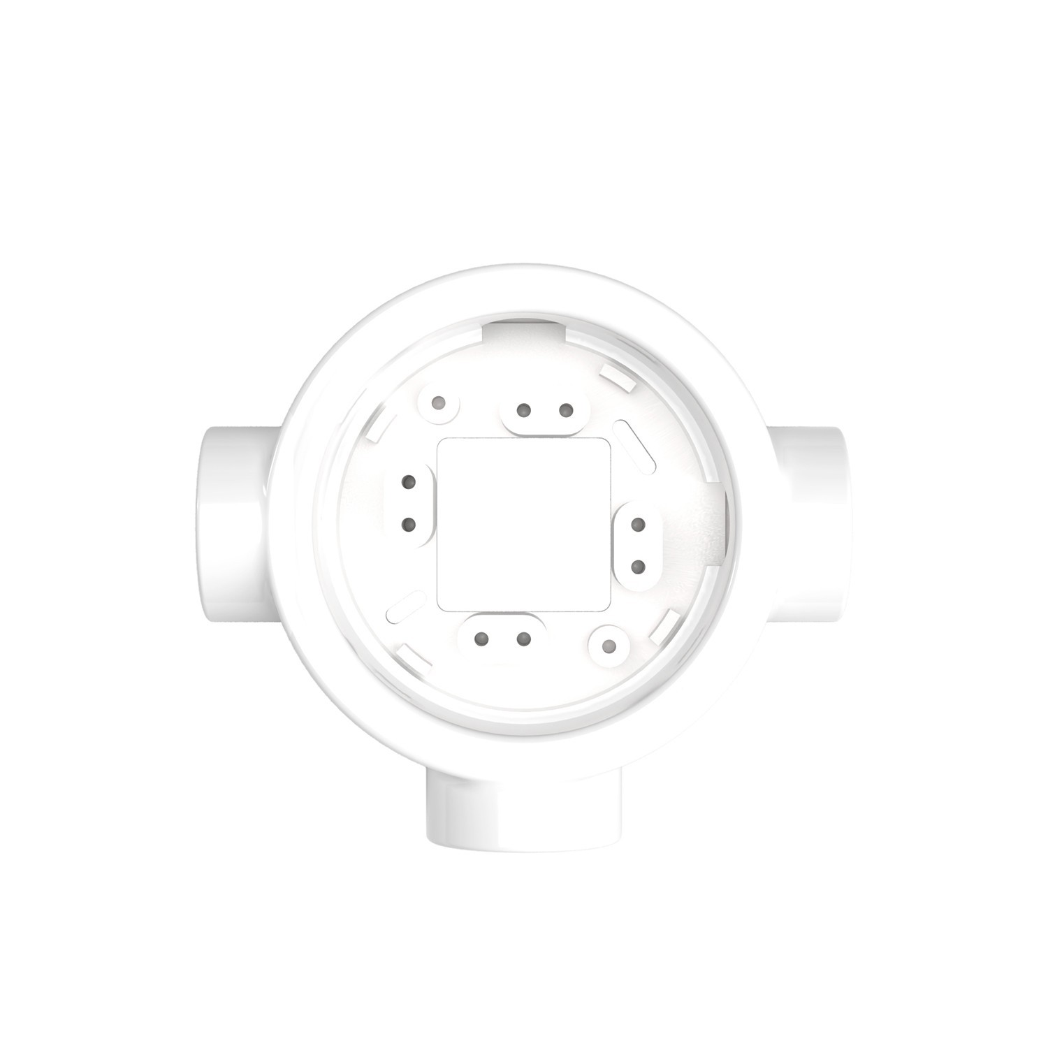 Base en porcelaine pour prise électrique et interrupteur/déviateur compatible avec Creative-Tubes - de 1 à 4 sorties