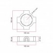 Base en porcelaine pour prise électrique et interrupteur/déviateur compatible avec Creative-Tubes - de 1 à 4 sorties