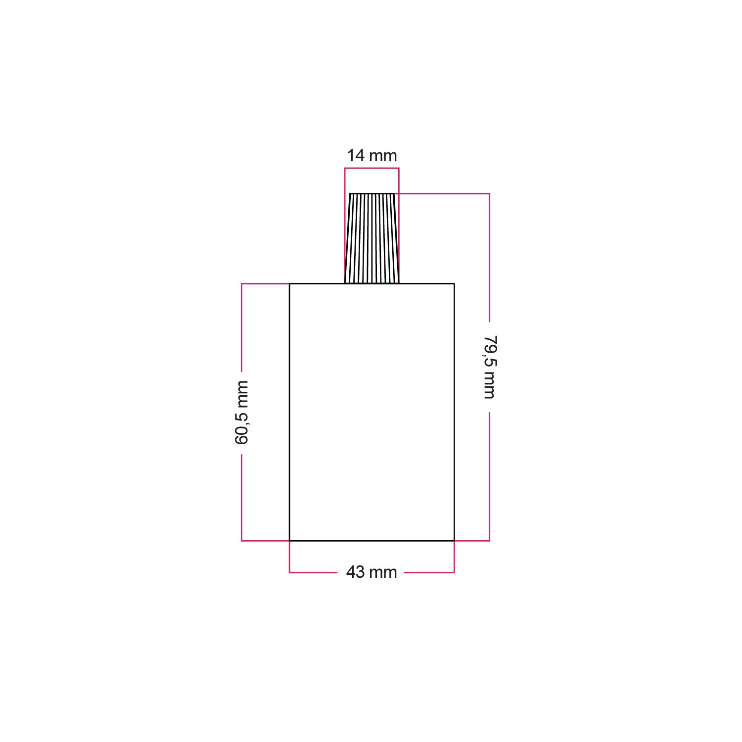 Zylindrisches E27-Lampenfassungs-Kit aus Metall