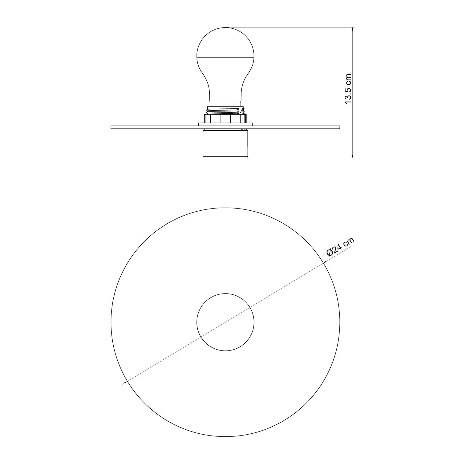 Lampada da parete o soffitto con paralume a effetto maiolica - Waterproof IP44