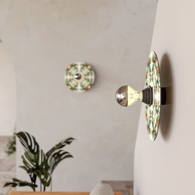 Lampada da parete o soffitto con paralume a effetto maiolica - Waterproof IP44