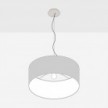 Lampada a sospensione con paralume in tessuto Cilindro Small - Made in Italy