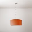 Lampada a sospensione con paralume in tessuto Cilindro Medium - Made in Italy