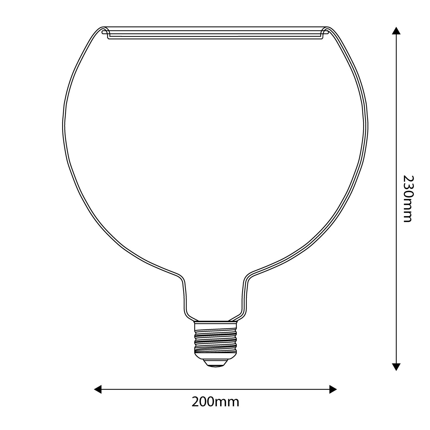 Lampadina LED Trasparente Ghost Line CRI 90 G200 5W 350Lm E27 2200K Dimmerabile - G06