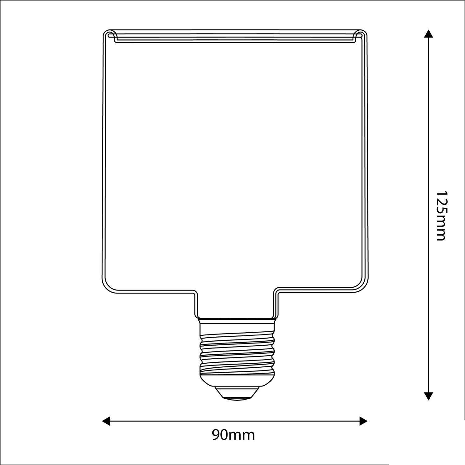 Ampoule LED transparente Ghost Line Cube CRI 90 4,5W 300Lm E27 2200K Dimmable - G04