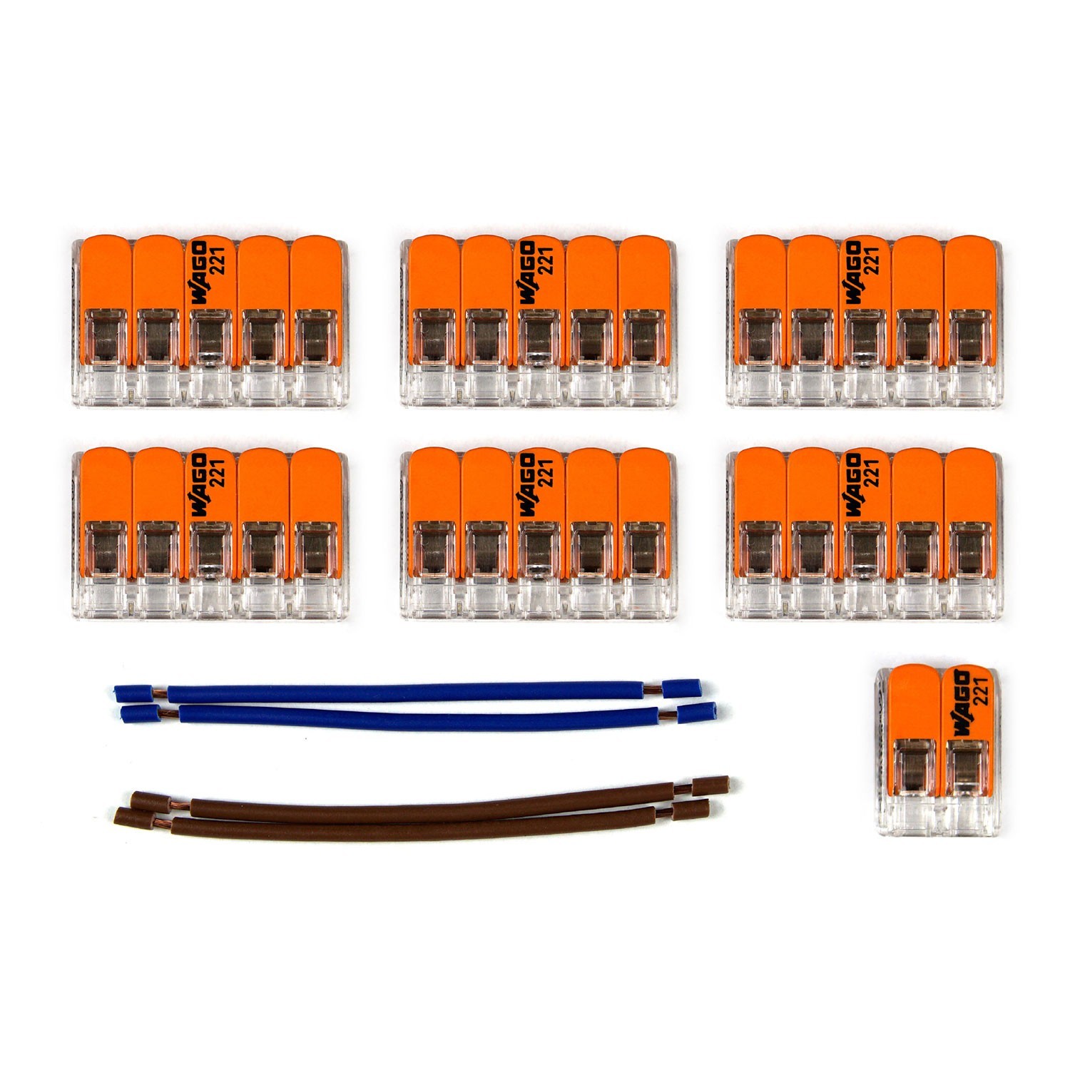 Kit de connexion WAGO compatible avec câble 2x pour Rosace à 9 trous