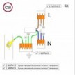 Kit di collegamento WAGO compatibile con cavo 3x per Rosone a 2 fori