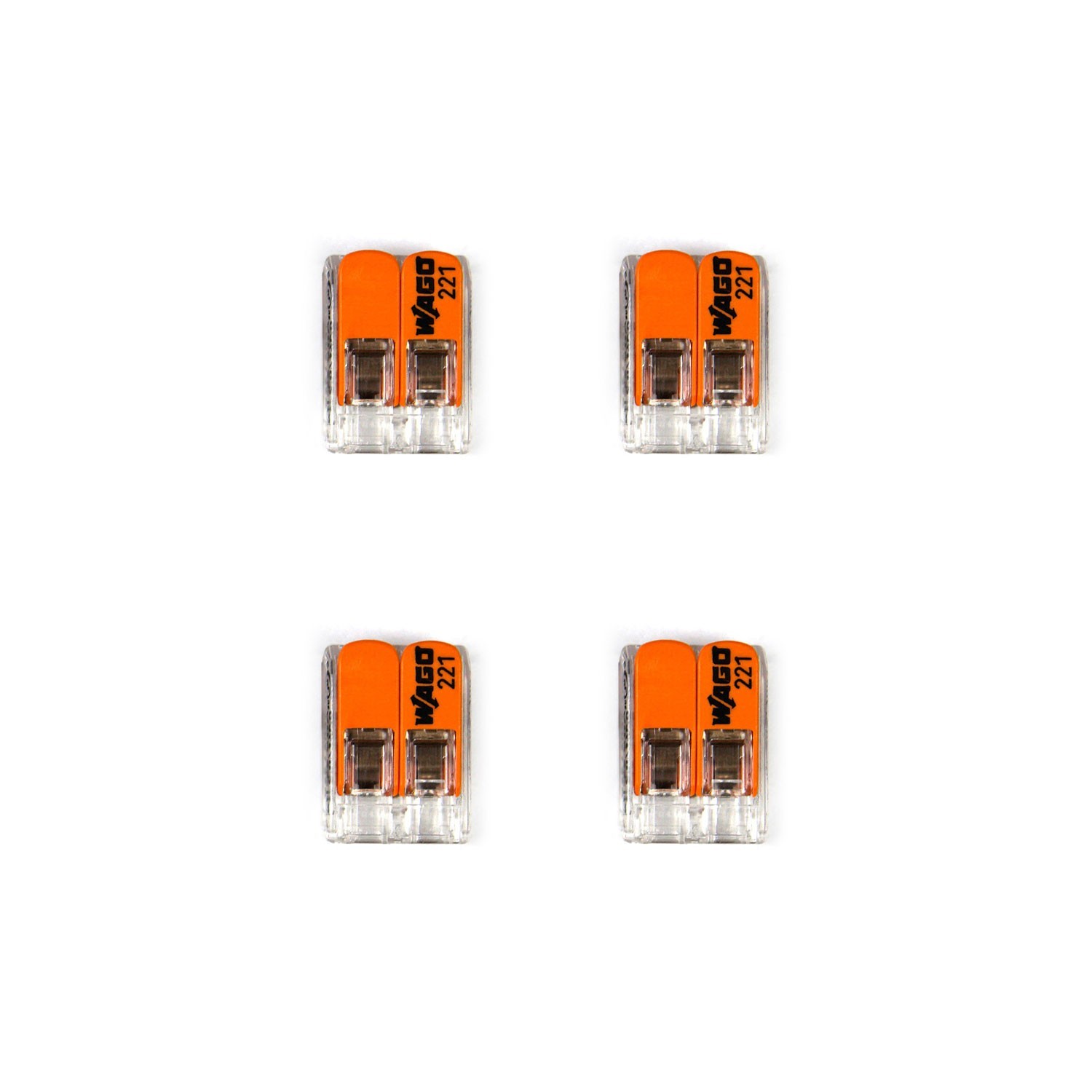 Kit de connexion WAGO compatible avec câble 2x pour mini rosace à 1 trou avec interrupteur