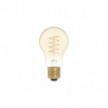 Ampoule Dorée LED Carbon Line avec filament en spirale Goutte A60 4W 250Lm E27 1800K Dimmable - C03