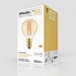 Lampadina LED Dorata Carbon Line filamento verticale Mini globo G45 3,4W 300Lm E14 2700K Dimmerabile - C52