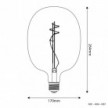 Lampadina LED Trasparente Ovale 170 11W 1210Lm E27 2700K Dimmerabile - H01