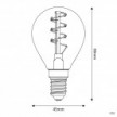 Ampoule Dorée LED Carbon Line avec filament en spirale Mini Globe G45 2,2W 136Lm E14 1800K Dimmable - C02