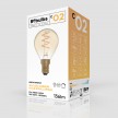 Ampoule Dorée LED Carbon Line avec filament en spirale Mini Globe G45 2,2W 136Lm E14 1800K Dimmable - C02