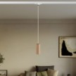 Lampada a sospensione per binari con cavo tessile e Tub-E14