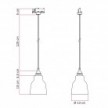 Hängeleuchte mit Schirm Vaso und Schienenadapter