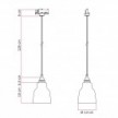 Hängeleuchte mit Schirm Vaso und Schienenadapter