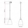 Hängeleuchte mit Schirm Vaso und Schienenadapter