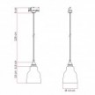 Hängeleuchte mit Schirm Vaso und Schienenadapter