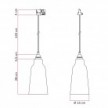 Hängeleuchte mit keramische Bottiglia-Lampenschirm und Schienenadapter