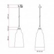 Hängeleuchte mit keramische Bottiglia-Lampenschirm und Schienenadapter