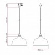 Hängelampe mit Coppa-Schirm und Schienenadapter