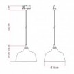 Hängelampe mit Coppa-Schirm und Schienenadapter