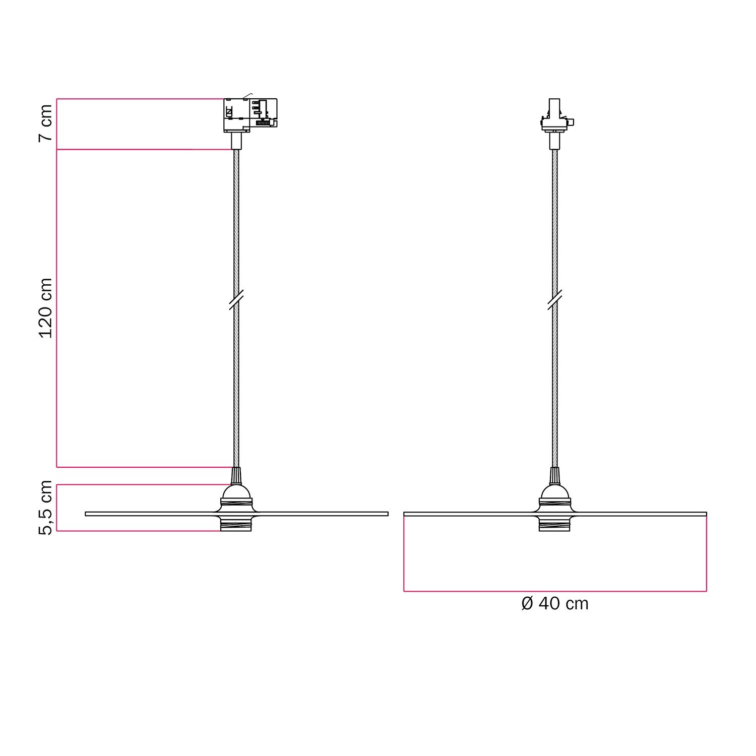 Suspension Ellepi XL avec abat-jour