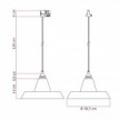 Suspension en céramique avec abat-jour Industriale sur rail