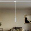 Lampada a sospensione con paralume Tub-E14 per binari