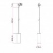 Suspension pour rails avec abat-jour Tub-E14