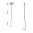 Suspension pour rails avec abat-jour Tub-E14