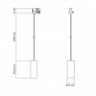 Suspension pour rails avec abat-jour Tub-E14