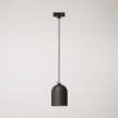 Suspension pour rail avec abat-jour en céramique mini-cloche Campana