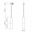 Suspension pour rail avec abat-jour double Tub-E14