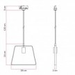 Hängelampe mit Duedì-Schirm Schienensockel