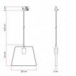 Hängelampe mit Duedì-Schirm Schienensockel