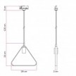 Suspension pour rail Duedì Apex avec abat-jour