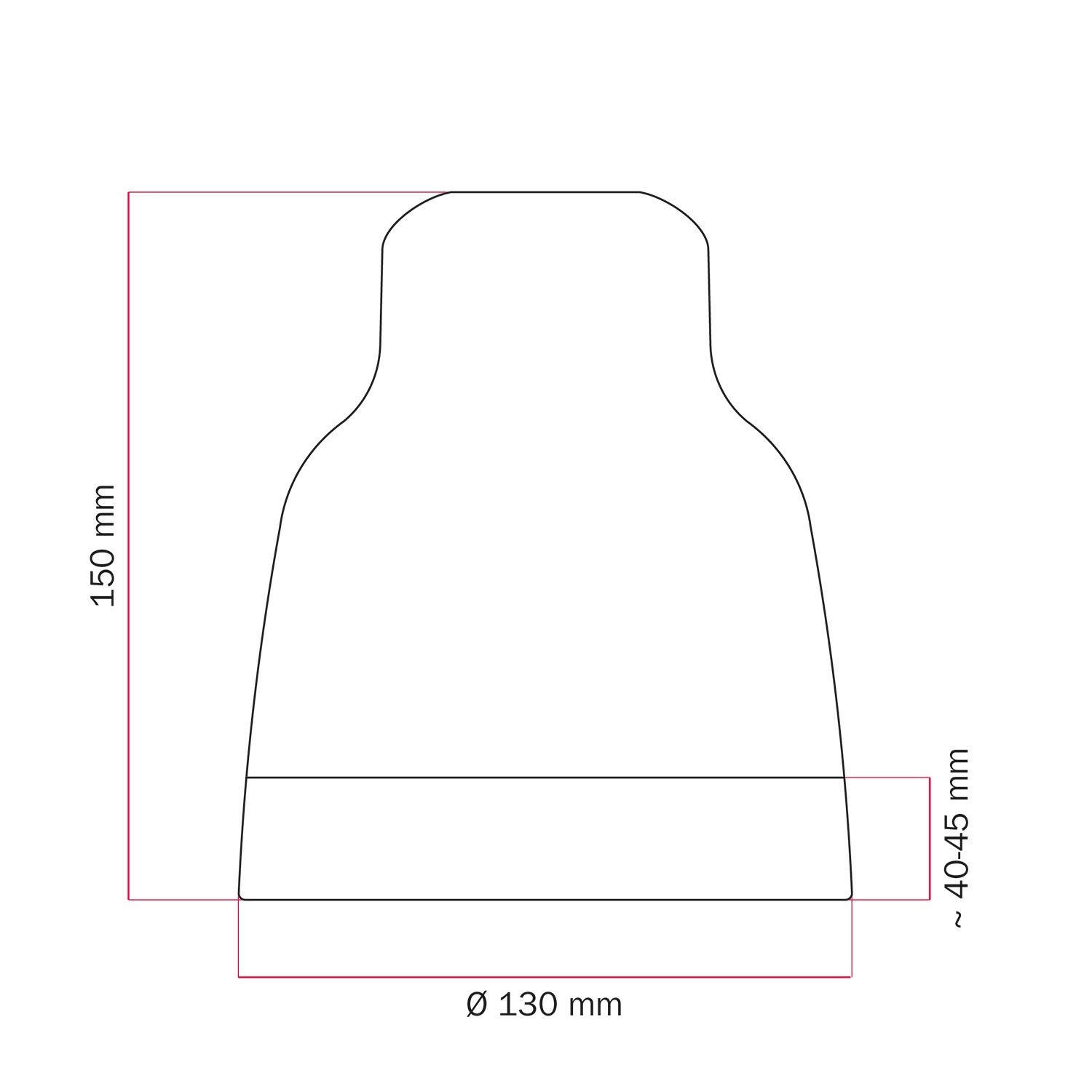 Zweifarbiger Vaso-Lampenschirm aus Keramik, Kollektion Materia - Made in Italy