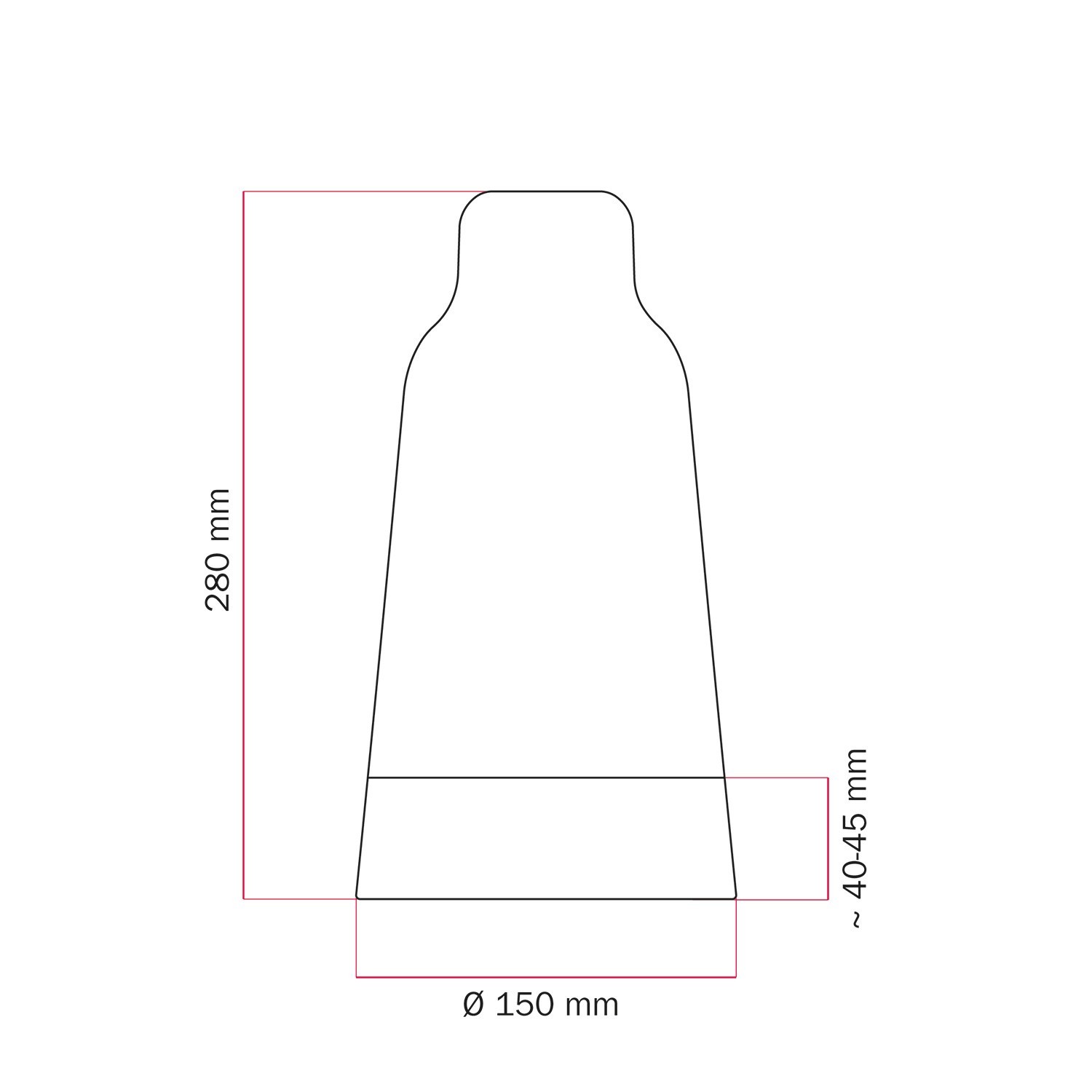 Zweifarbiger Bottiglia-Lampenschirm aus Keramik, Kollektion „Materia“ - Made in Italy