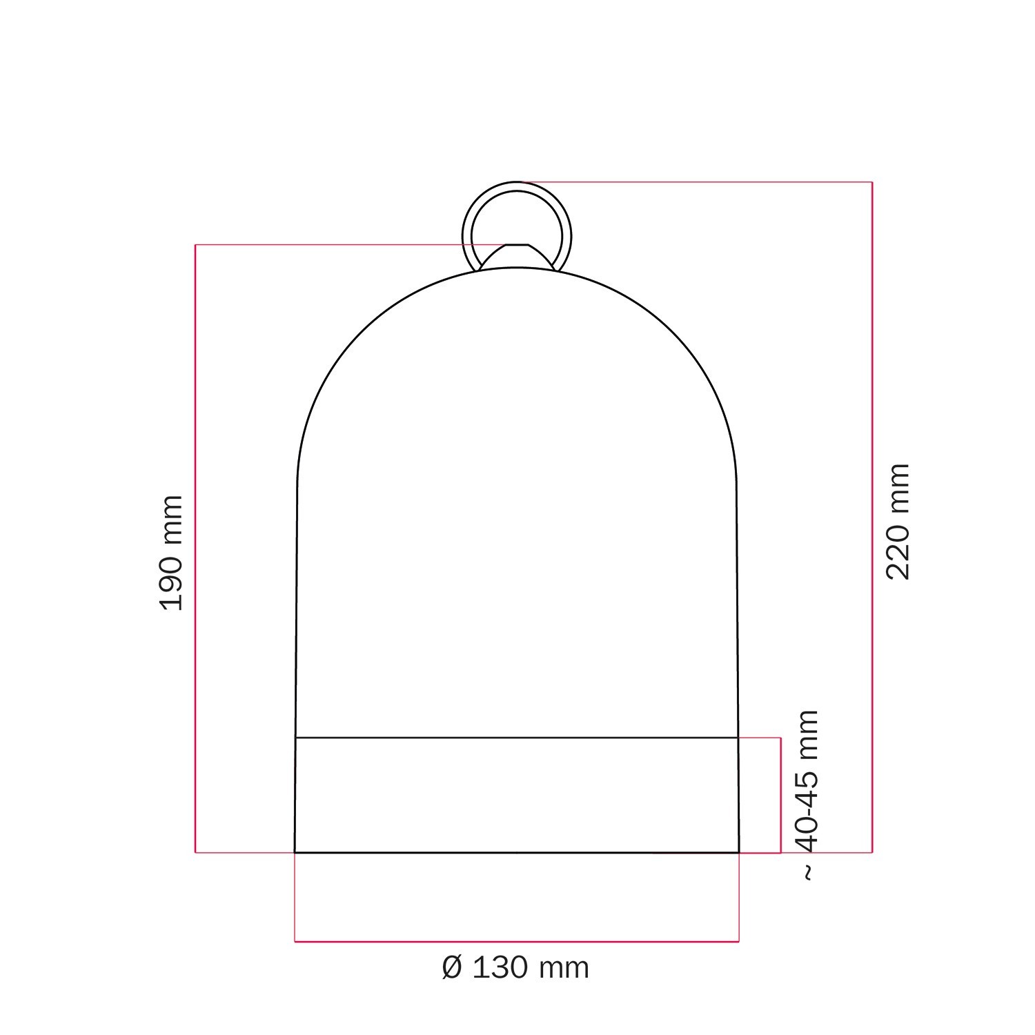 Abat-jour Campana Mini XS en céramique bicolore, collection Materia - Fabriqué en Italie