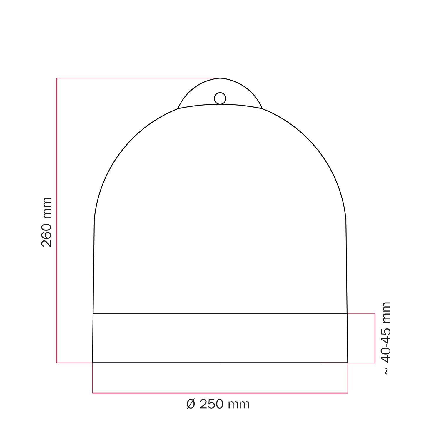 Campana M zweifarbiger Lampenschirm aus Keramik, Kollektion Materia - Made in Italy