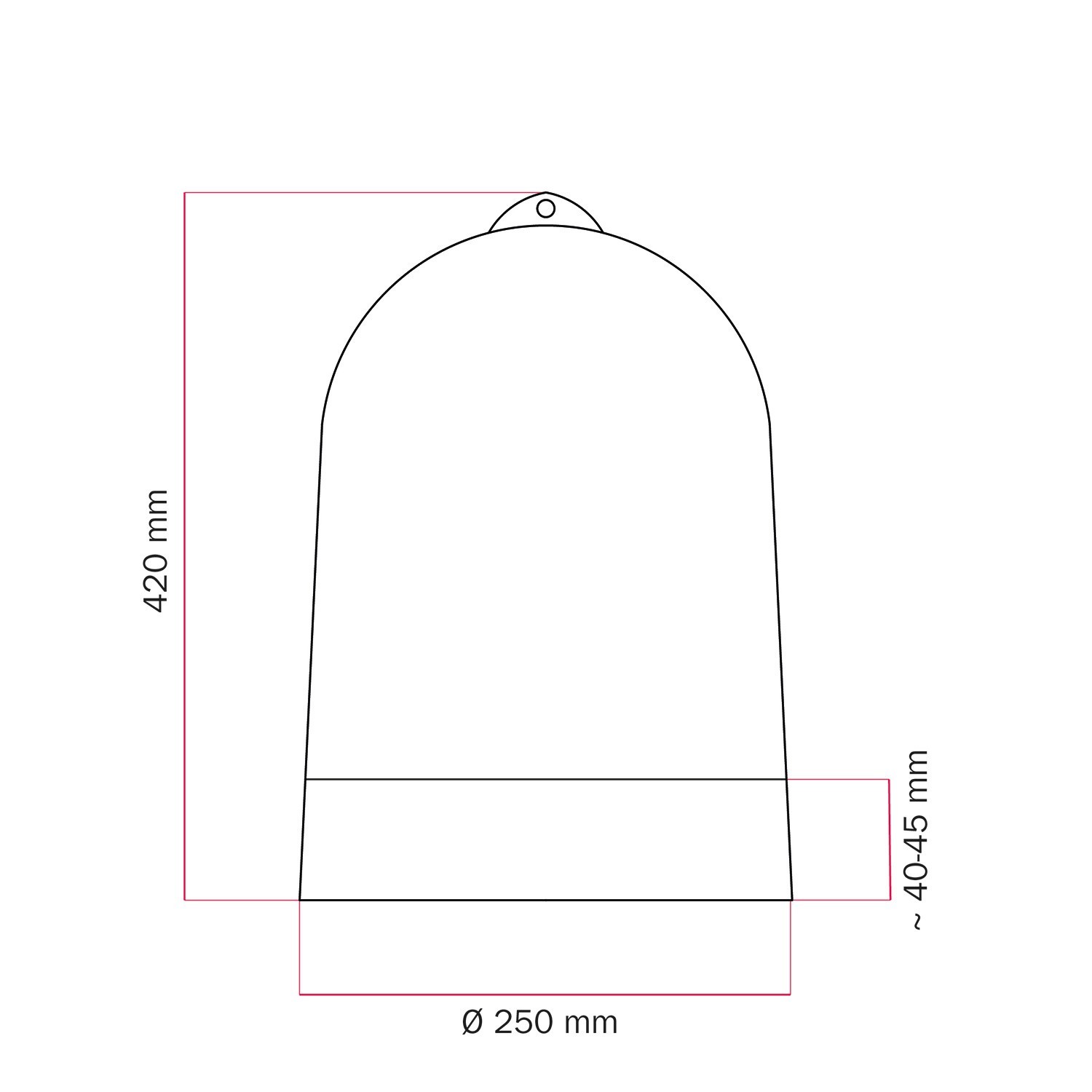 Abat-jour Campana XL en céramique bicolore, collection Materia - Fabriqué en Italie