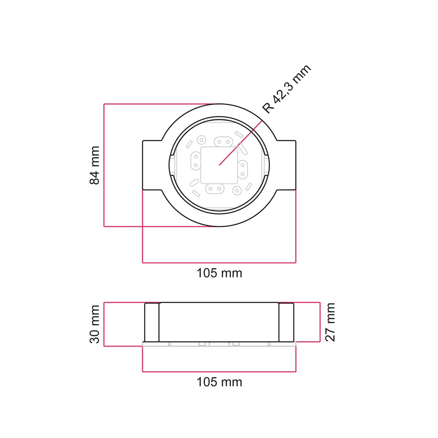 Base en porcelaine pour prise électrique et interrupteur/va et vient compatible avec Creative-Tubes - de 1 à 4 sorties