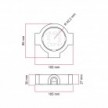 Base en porcelaine pour prise électrique et interrupteur/va et vient compatible avec Creative-Tubes - de 1 à 4 sorties