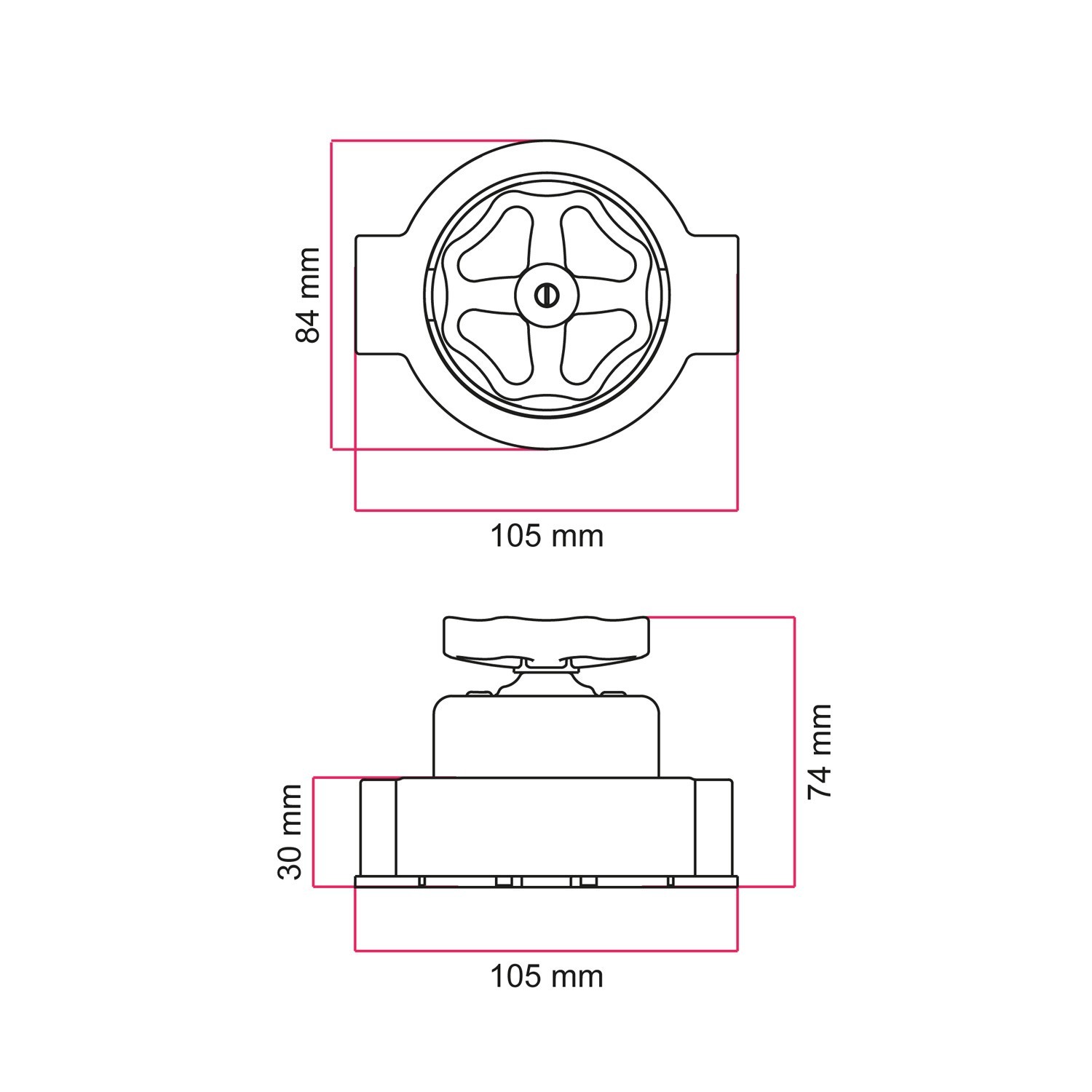 Kit interrupteur/va et vient à bascule avec bouton et base pour Creative-Tubes en porcelaine blanche