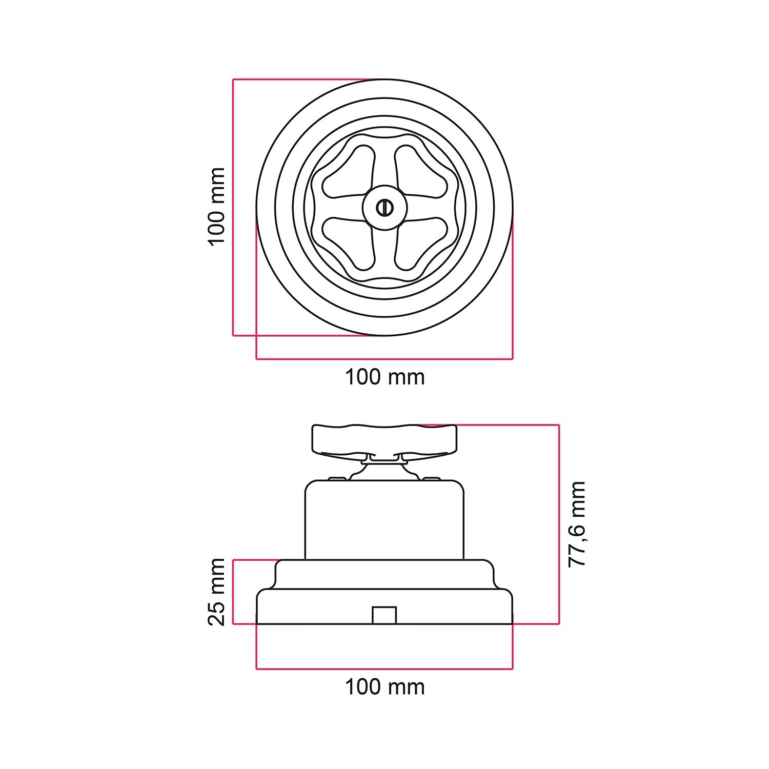 Kit interrupteur/va et vient avec bouton et base en porcelaine blanche