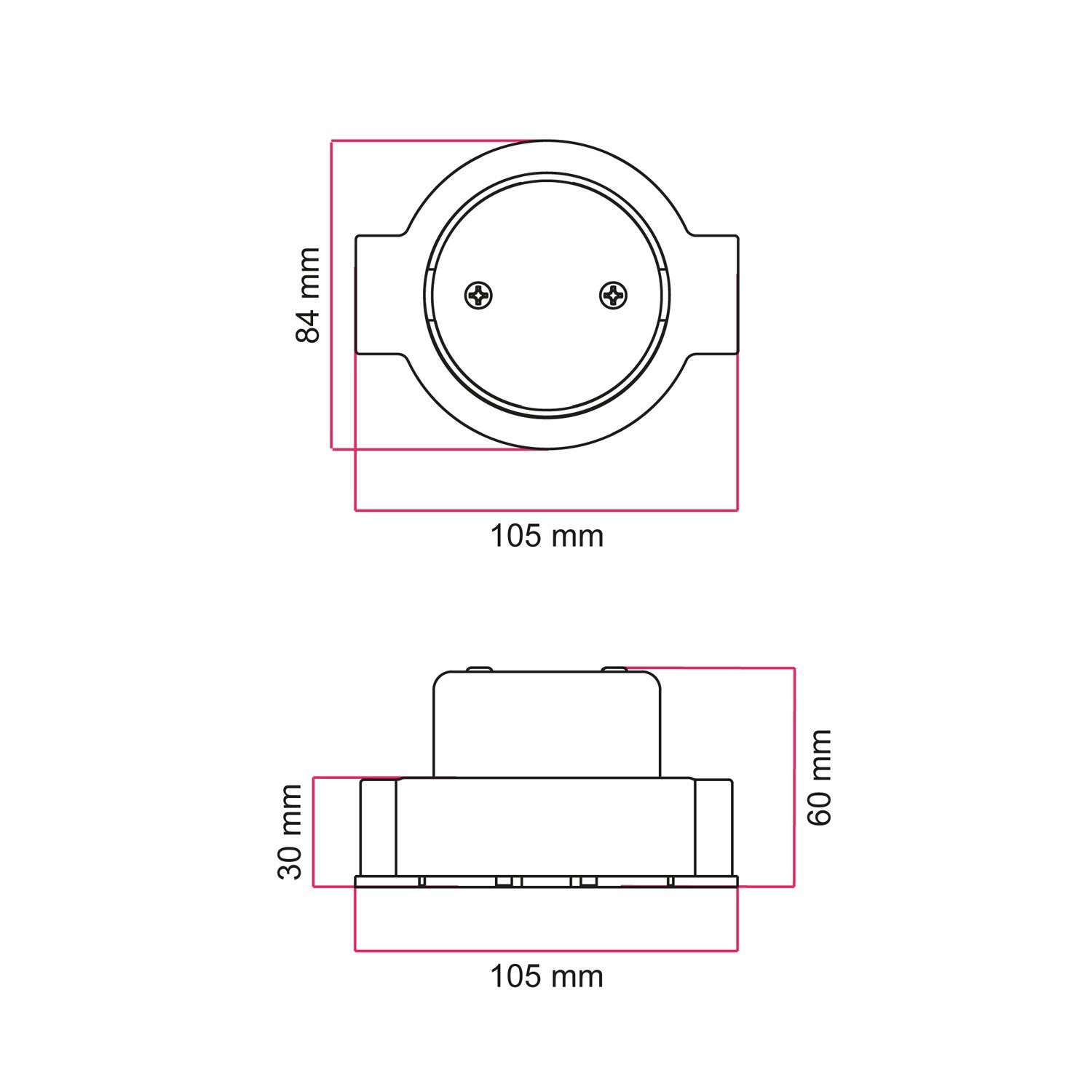 Kit boîte de jonction et base pour Creative-Tubes en porcelaine